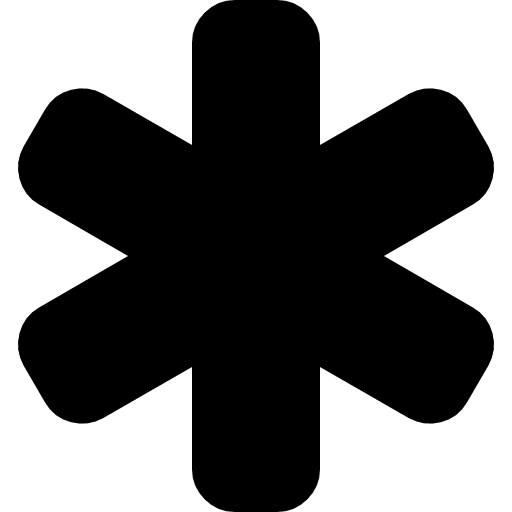 Asterisk symbol required star icon