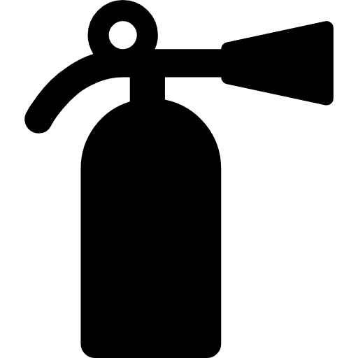 Fire extinguisher shape silhouette tools icon