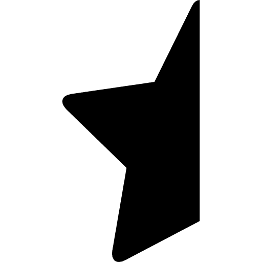Half star shape half shape star shape icon