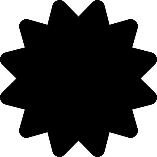 Certificate shape certificate circle spikes icon