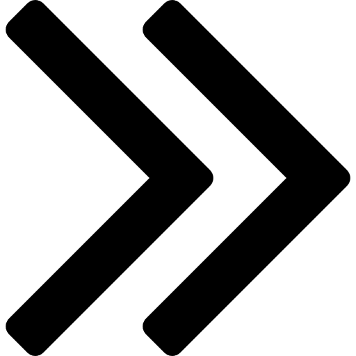 Double angle pointing to right two arrows right icon