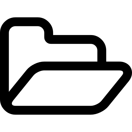 Open folder outline document folder open folder icon