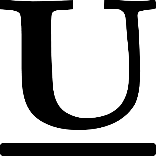 Underline text option text format text formatting underline tool icon