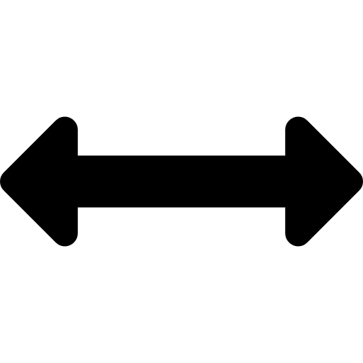 Horizontal resize option interface horizontal arrows arrow icon