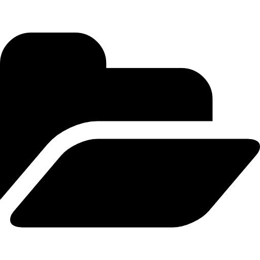 Open folder shapes folder storage icon