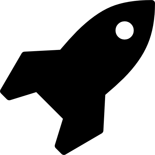 Small rocket ship silhouette rocket rocket ship space ship icon