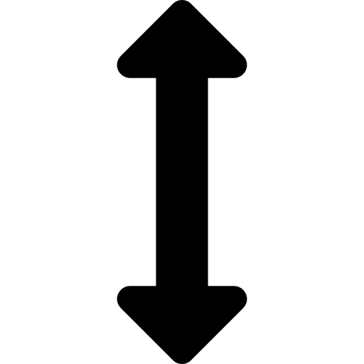 Vertical resizing option interface double arrows vertical icon