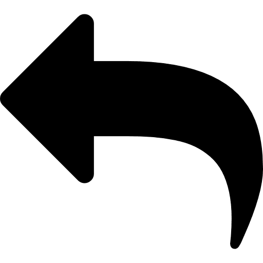 Reply previous arrow multimedia option icon
