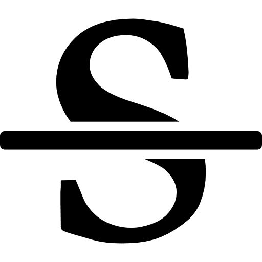Strikethrough symbol strikethrough text interface icon