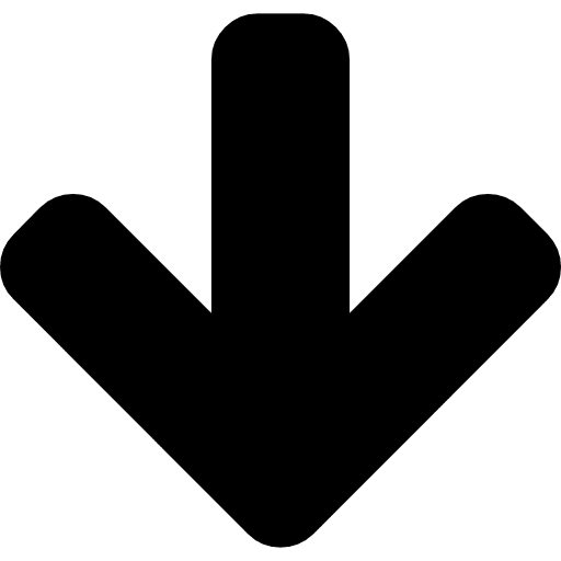 Arrow pointing down arrow direction symbol icon