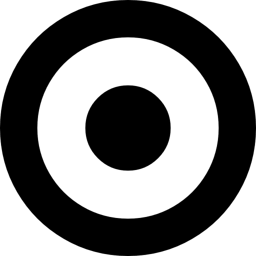 Dot and circle objective circular target icon