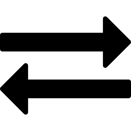 Exchange arrows exchanging two way couple icon