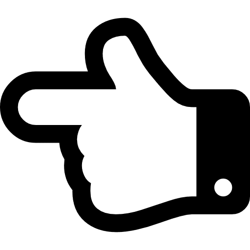 Hand pointing to left direction direction hand left icon