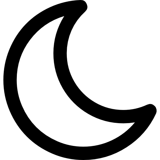 Moon phase outline moon phase white icon