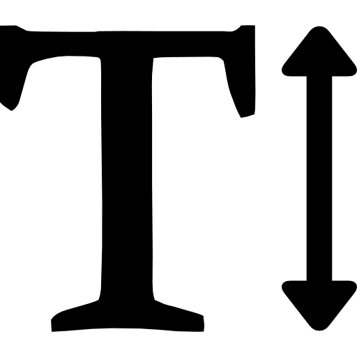Text height adjustment formatting text height icon