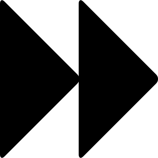 Forward button arrows two advance icon