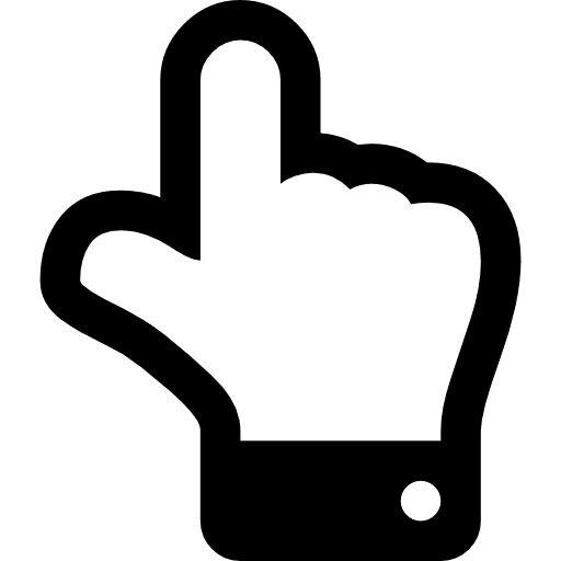 Hand pointing upward point up pointing gestures icon