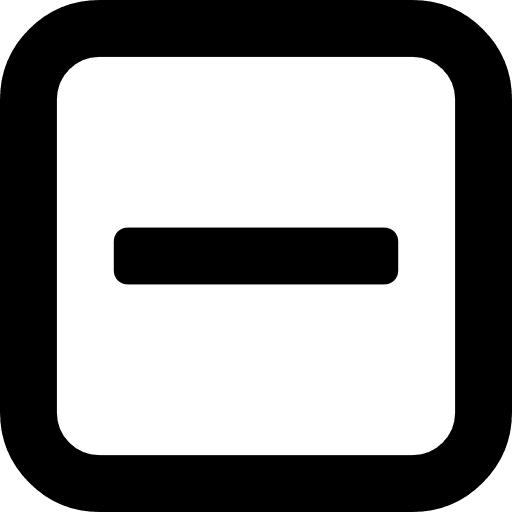 Minus sign on a square outline interface minus sign square outline icon