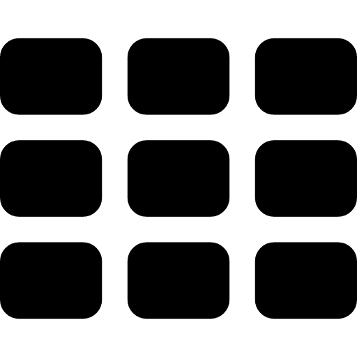 Nine black tiles shape design nine icon