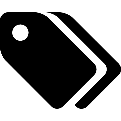 Tags label silhouette black commerce icon