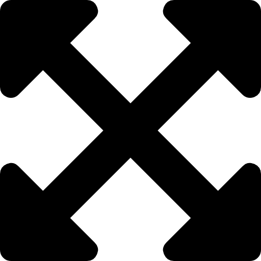 Fullscreen symbol multimedia option symbol crossroads icon
