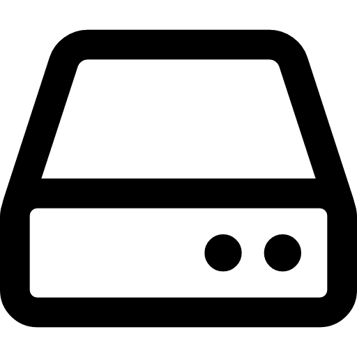 Hard drive electronic data computing icon