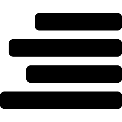 Align to right text lines text format interface icon