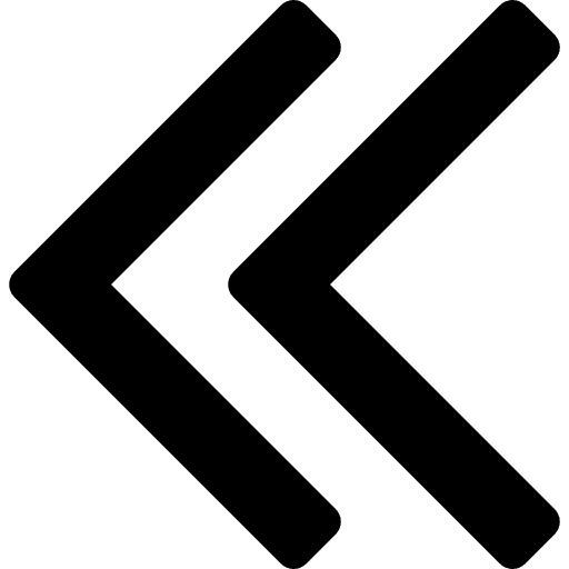 Double left chevron direction orientation arrow icon