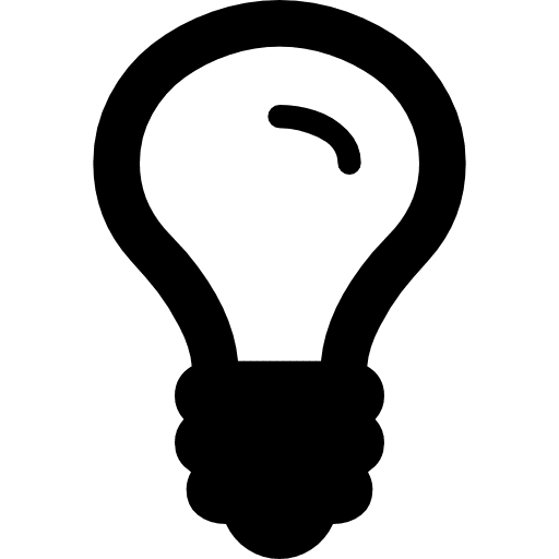 Light bulb illumination tools and utensils tool icon