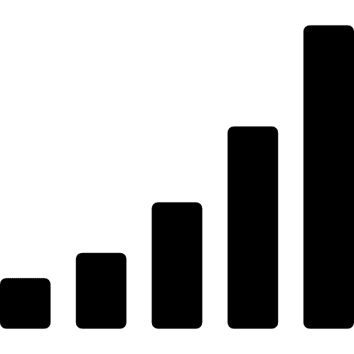 Signal bars coverage bar interface icon