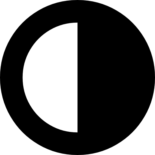 Adjust contrast button contrast half icon