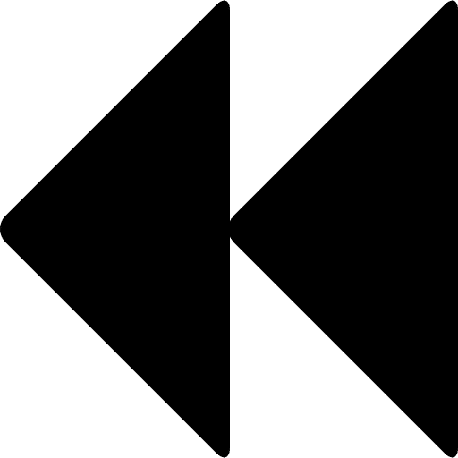 Arrowheads pointing to the left arrows previous reverse icon
