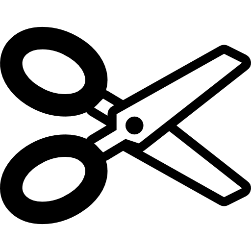 Cut scissor tool cut icon