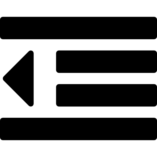 Left indentation option left indentation text formatting indentation icon