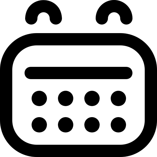 Calendar time and date years date icon