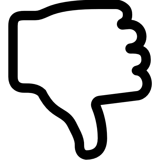 Dislike against disadvantage gestures icon Dislike against disadvantage gestures icon