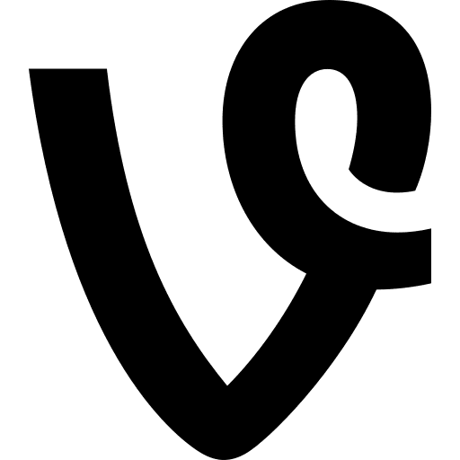 Vine social media network logo icon