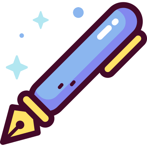 Fountain pen ink pen education calligraphy icon