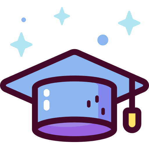Mortarboard graduate education academic icon