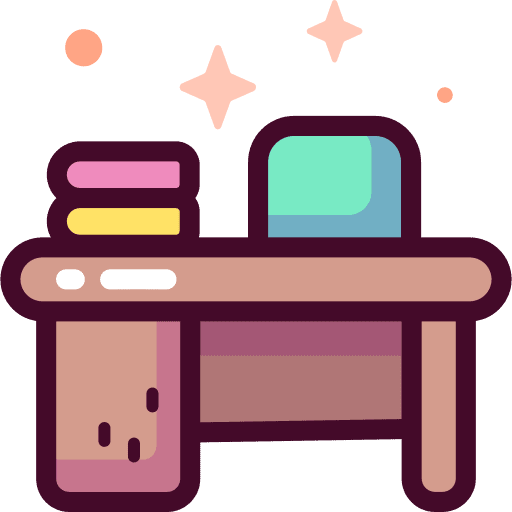 Desk education furniture and household seat icon Desk education furniture and household seat icon