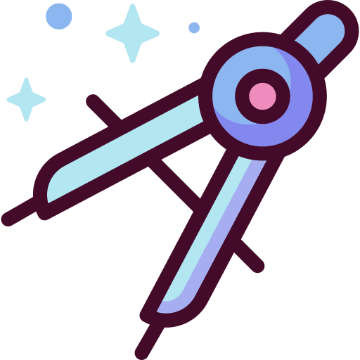 Drawing compass measure geometry school material icon Drawing compass measure geometry school material icon