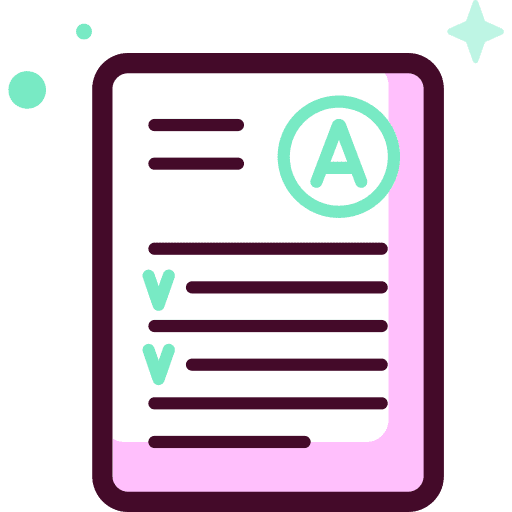 Exam mark grade education icon Exam mark grade education icon