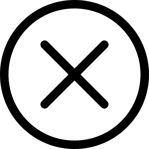 Cancel cross cancellation forbidden icon