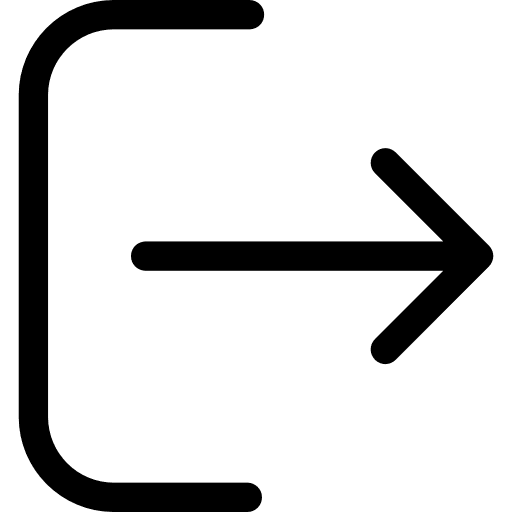Logout multimedia output arrow icon