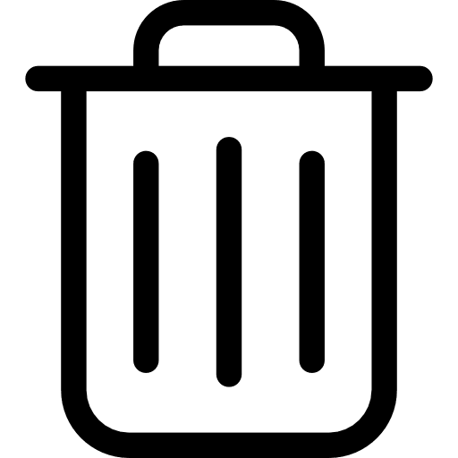 Garbage basket trash can bin file icon