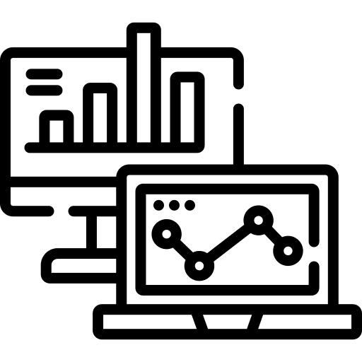 Analytics monitor stats statistics icon