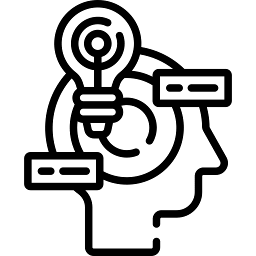 Insight light marketing business icon Insight light marketing business icon