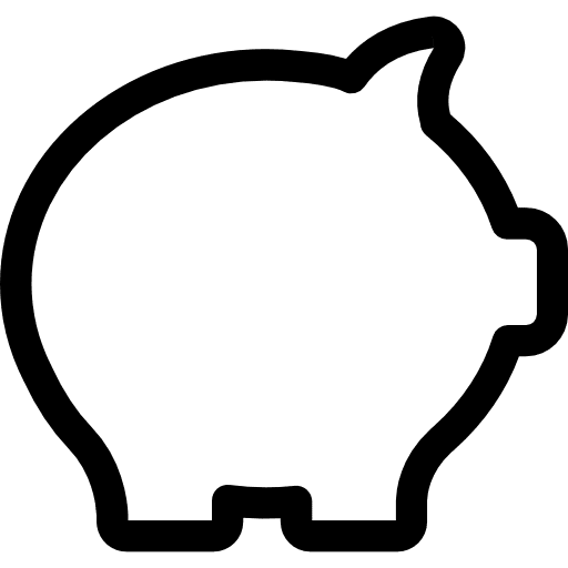 Piggy bank coin business money icon
