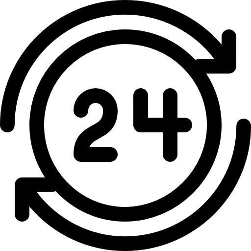 24 hours phone call info information icon 24 hours phone call info information icon
