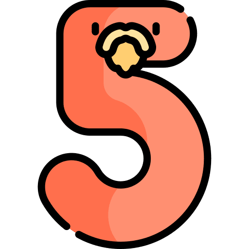 5 mathematics sign five icon